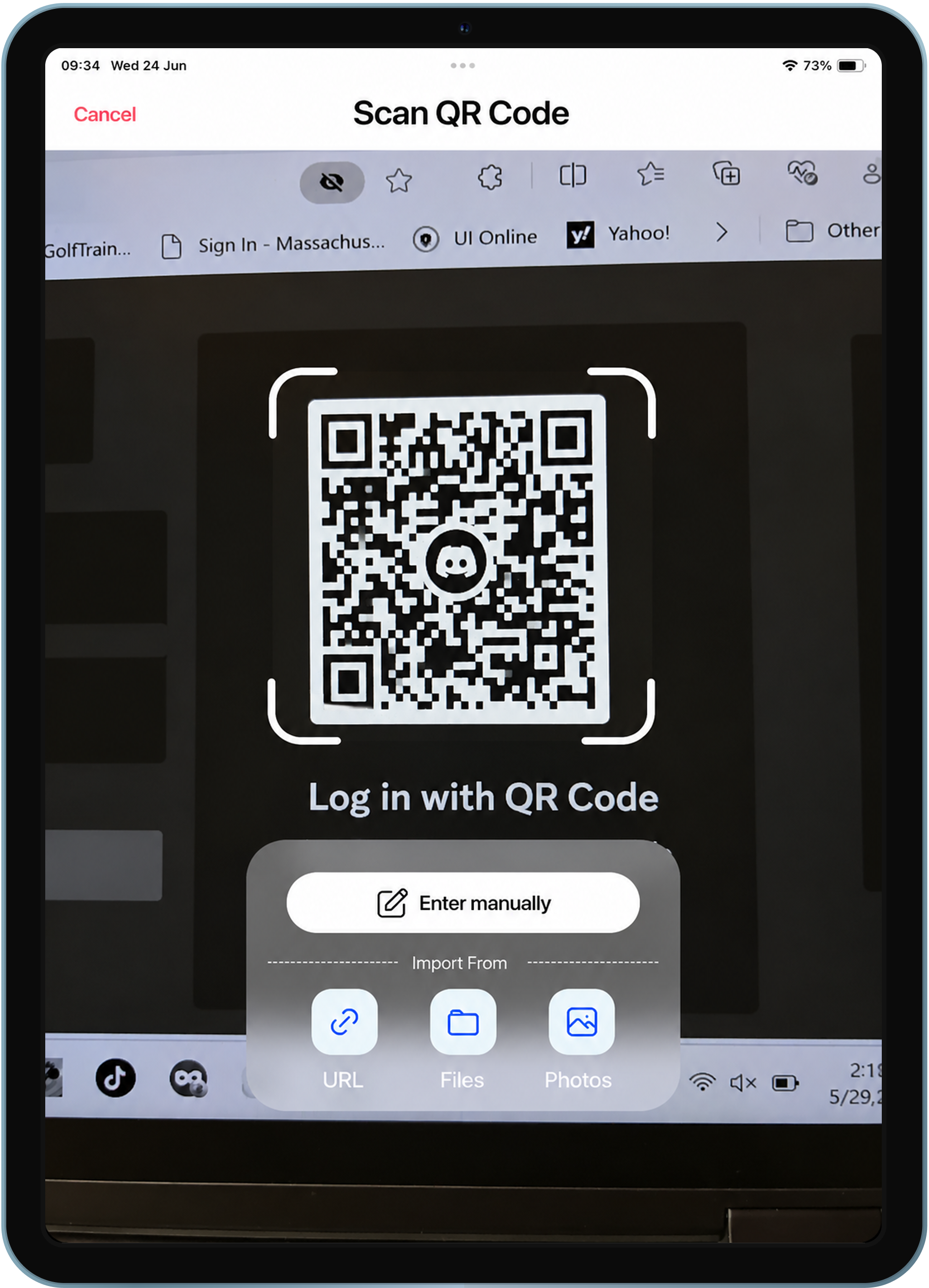 Tablet app screen 2