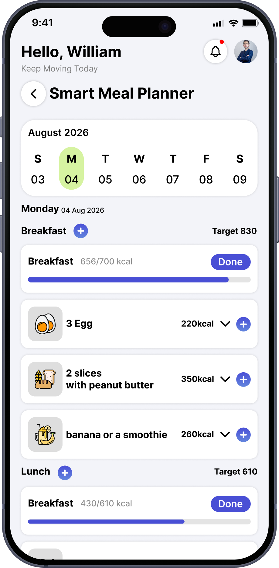Mobile app screen 4