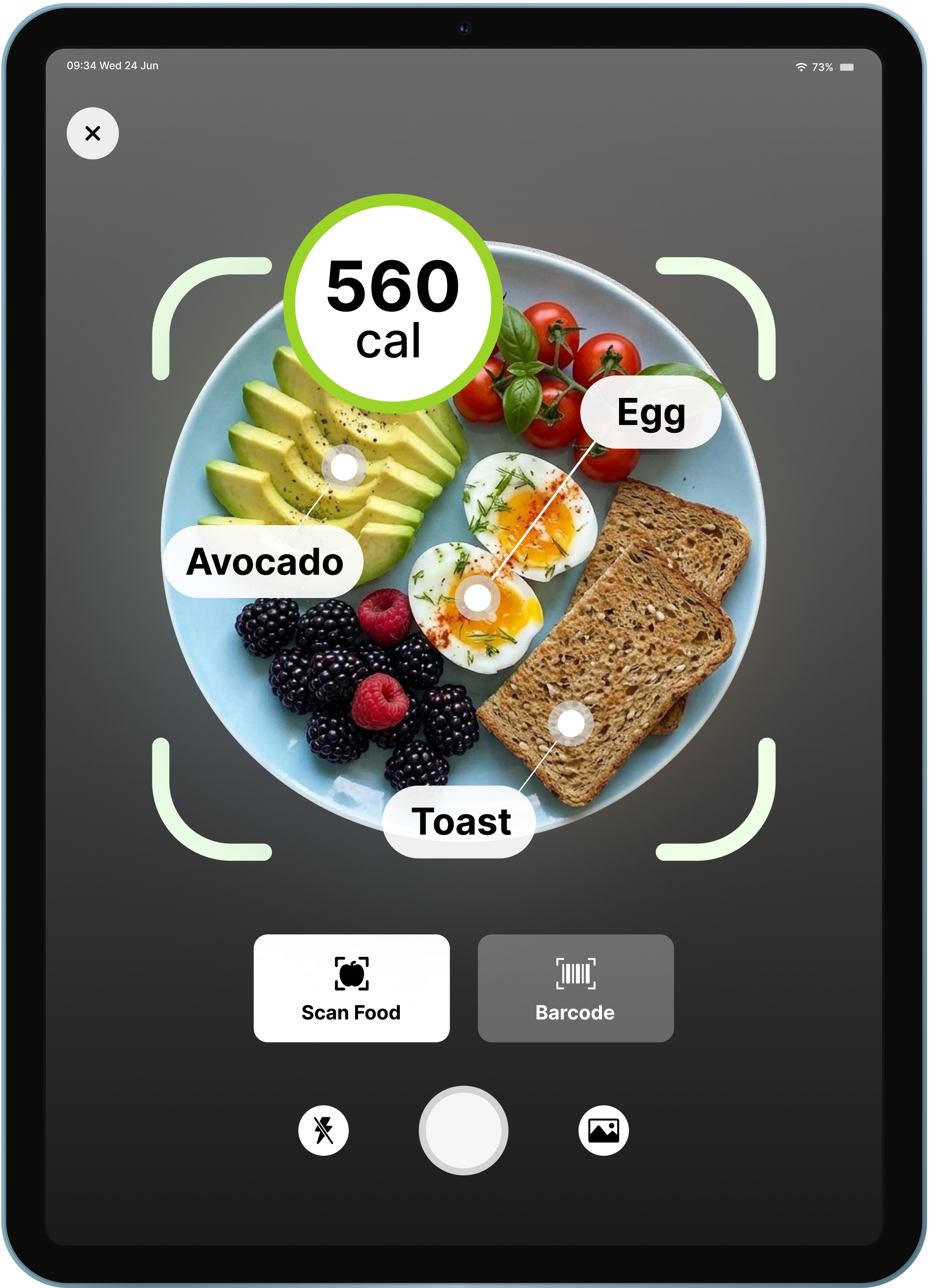 Tablet app screen 2