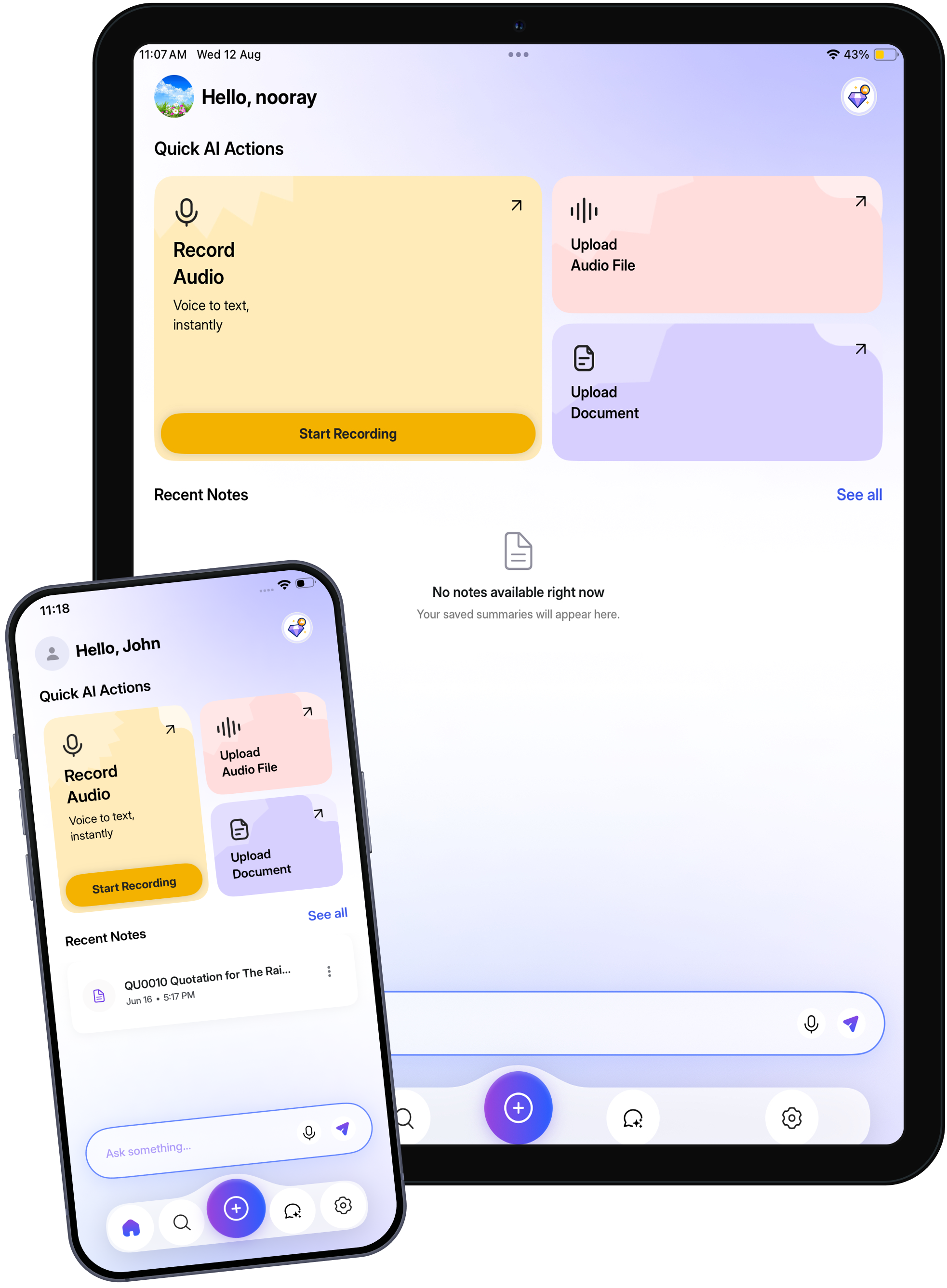 Summary AI Notes: Voice Memos