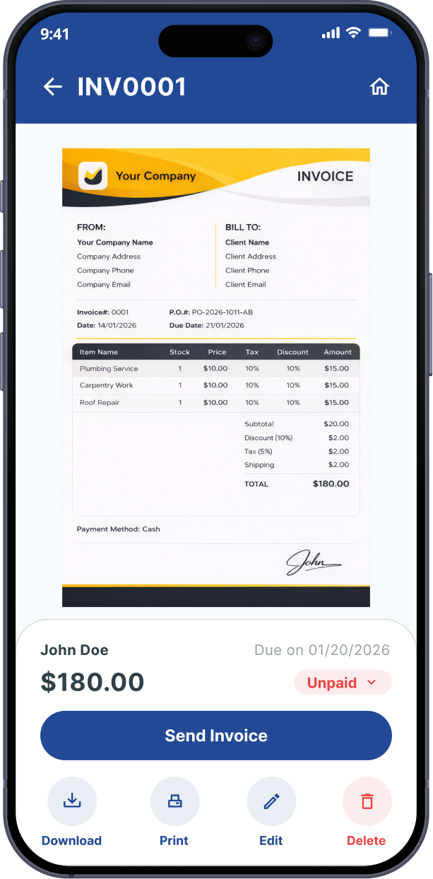 Mobile app screen 3
