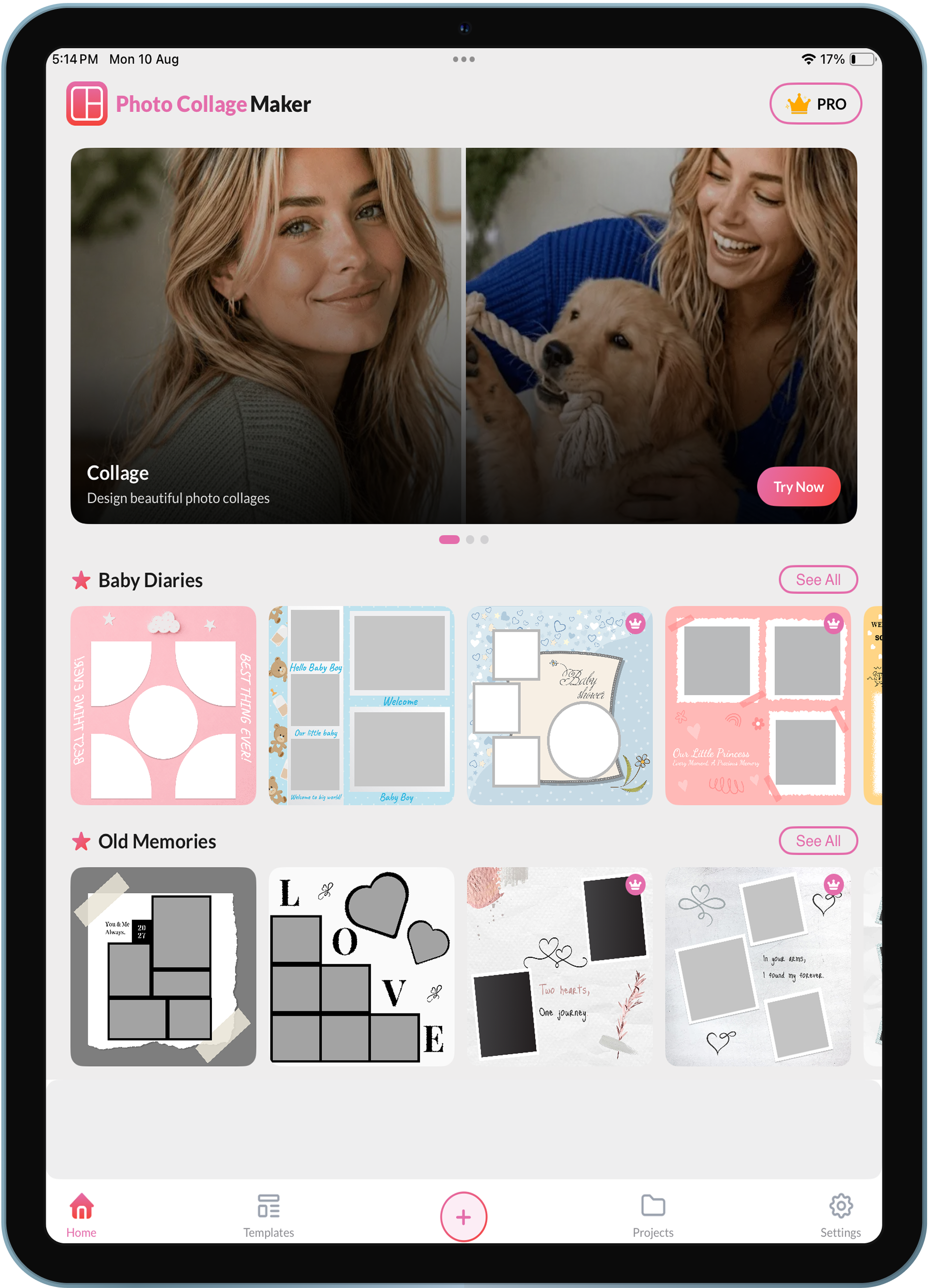 Tablet app screen 1