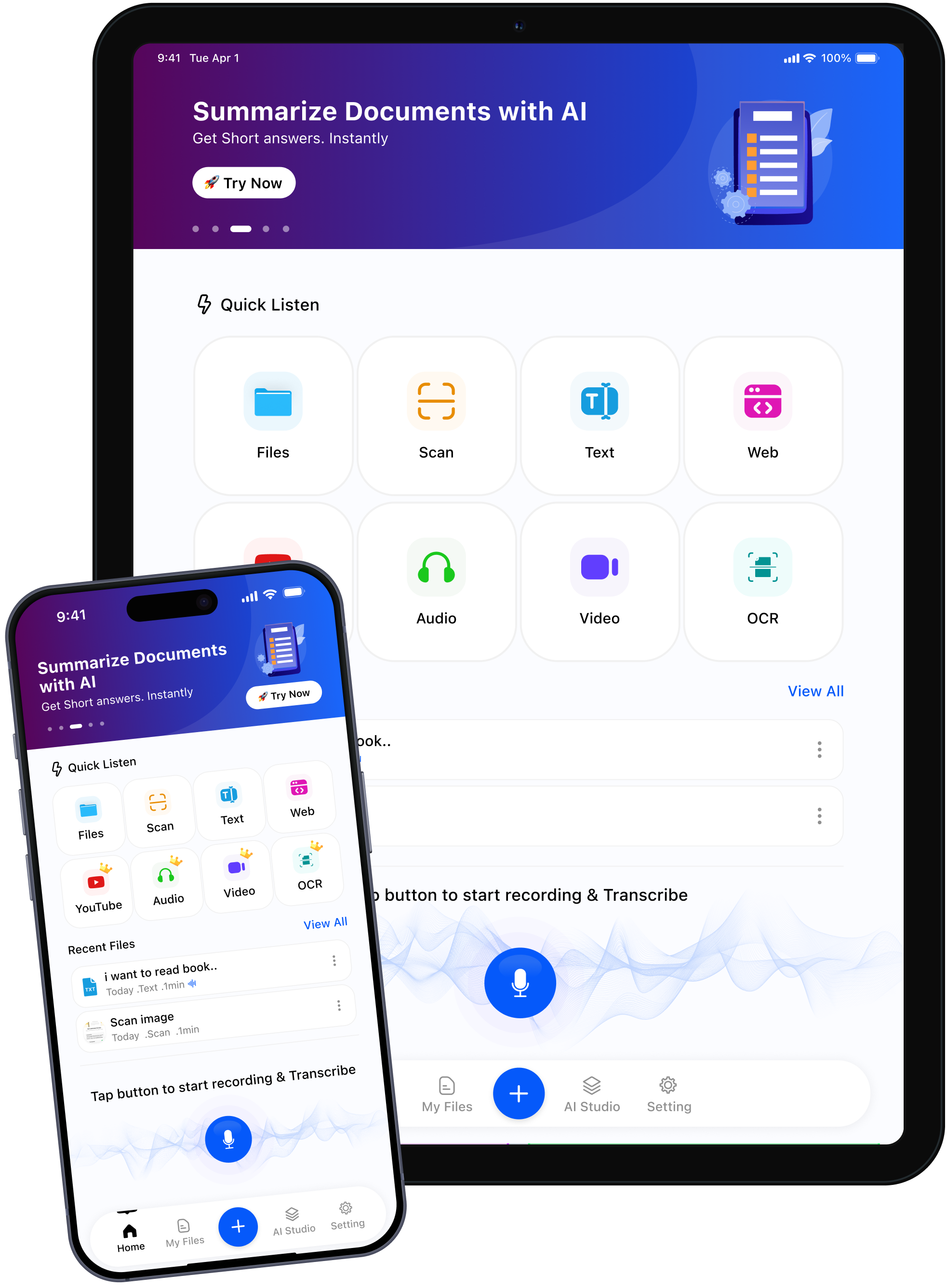 Text to Speech, Voice Recorder